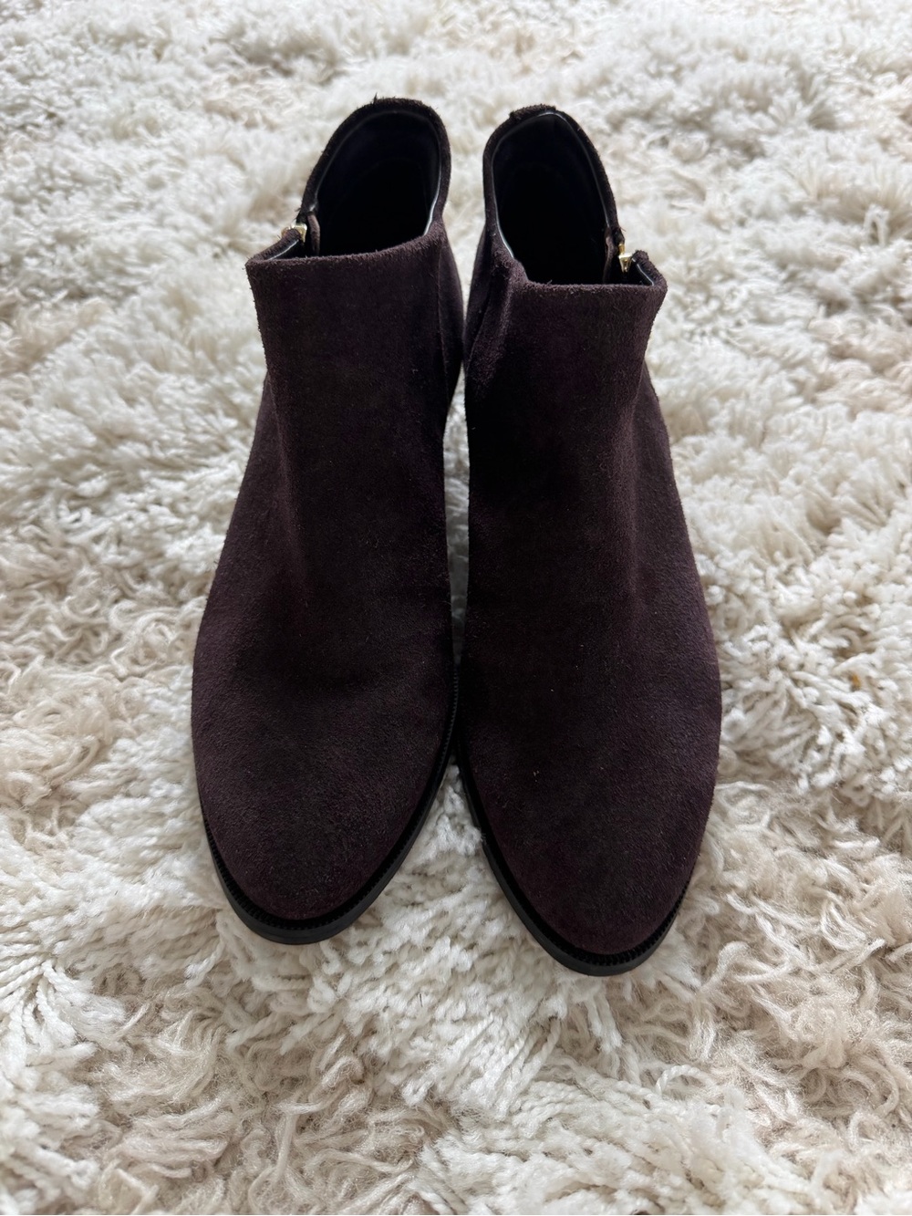 Sabina Dark Brown Suede Ankle Booties